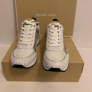 Michael Kors Sneakers Maddy Two - Tone Logo Trainer ,Size- 8, Brand New With Box